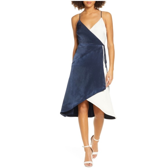 Ali & Jay Cali Romanza Satin Wrap Dress - Picture 1 of 5